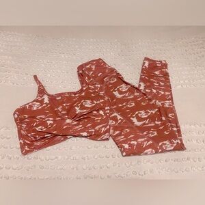 TYC Heart Booty Leggings + Twist Front Sports Bra Set